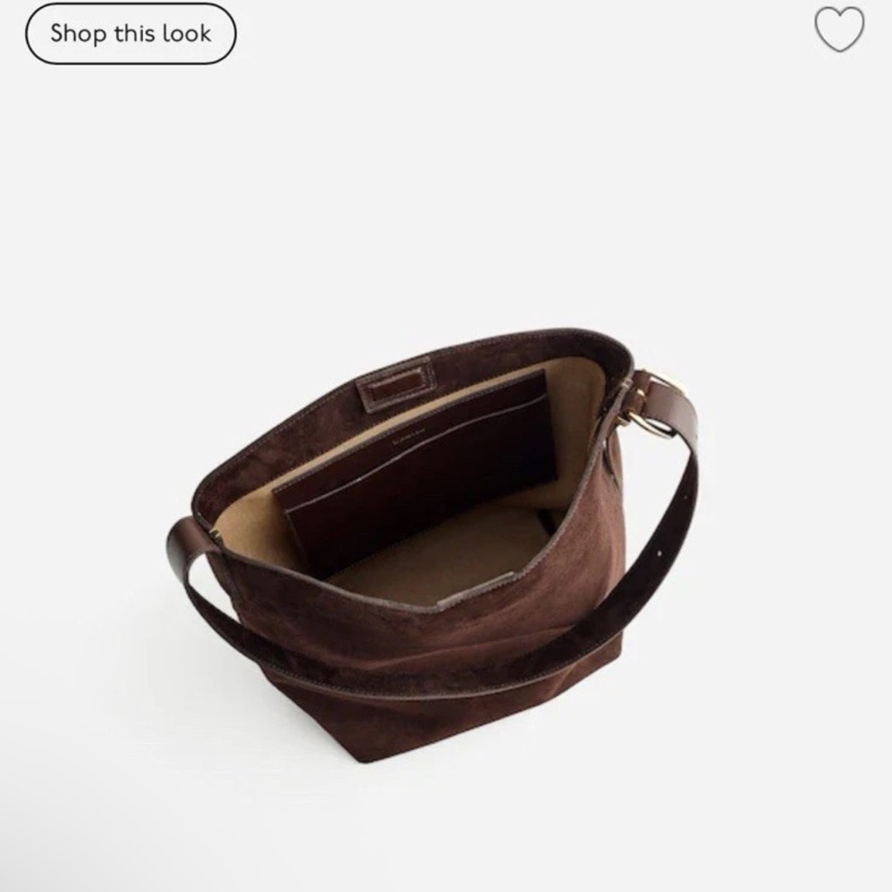 Madewell Dark Brown Suede Hobo Shoulder Bag - Picture 4 of 12